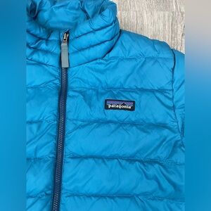 Patagonia Kids Down Sweater Jacket - Blue Sz. Small (7-8yrs)